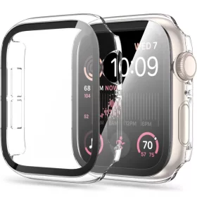   Tech-Protect Defense360 Apple Watch 4 / 5 / 6 / SE / SE2 / SE3 (40mm) ütésálló tok, kijelzővédő felülettel, átlátszó