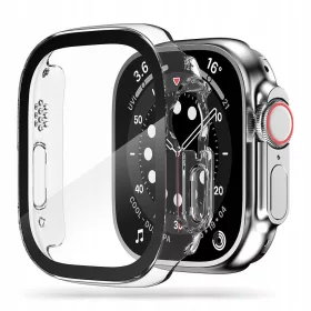   Tech-Protect Defense360 Apple Watch Ultra 4 / 3 / 2 / 1 ütésálló tok, kijelzővédő felülettel, átlátszó