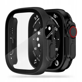   Tech-Protect Defense360 Apple Watch Ultra 4 / 3 / 2 / 1 ütésálló tok, kijelzővédő felülettel, fekete