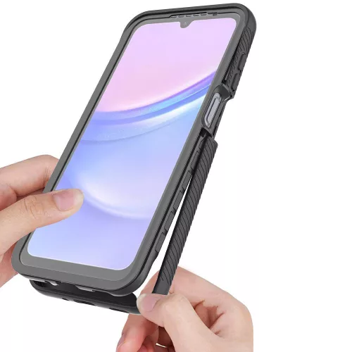 Tech-Protect Defense360 Samsung Galaxy A16 strapabíró tok kijelzővédelemmel, fekete