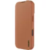 Nillkin Qin Pro Apple iPhone 17 Pro bőr flip tok, barna