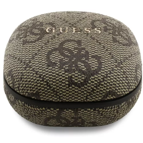 Guess PU 4G Script Logo ENC TWS vezeték nélküli fülhallgató, barna-fekete