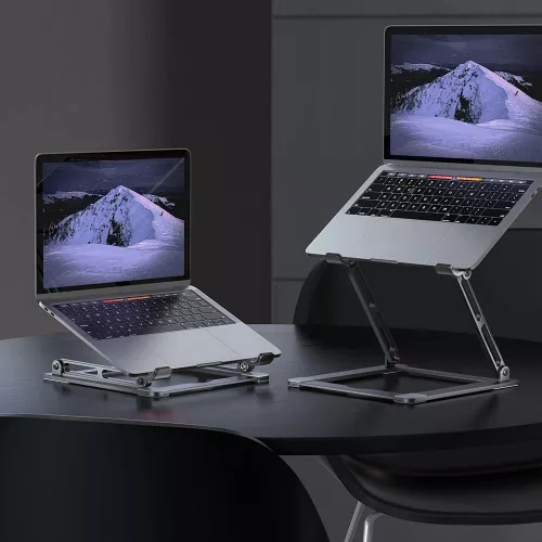 Tech-Protect ULS400 állítható / összecsukható univerzális asztali laptop tartó, ezüst