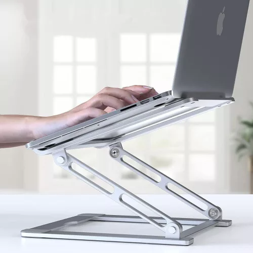 Tech-Protect ULS400 állítható / összecsukható univerzális asztali laptop tartó, ezüst
