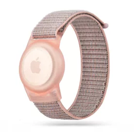   Tech-Protect Nylon Apple Airtag / Airtag 2 tok szíjjal gyerekeknek, rózsaszín