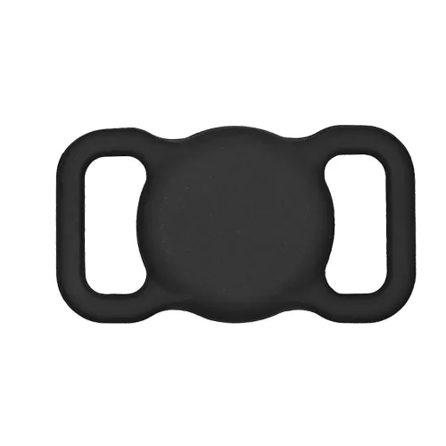 Tech-Protect Smooth Apple Airtag / Airtag 2 tok, kisállat nyakövre / hevederre rögzíthető, fekete