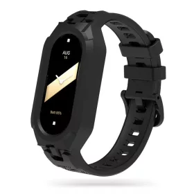   Tech-Protect Armour Xiaomi Mi Smart Band 10 / Band 9 / Band 8 strapabíró szíj megerősített sarkakkal, fekete