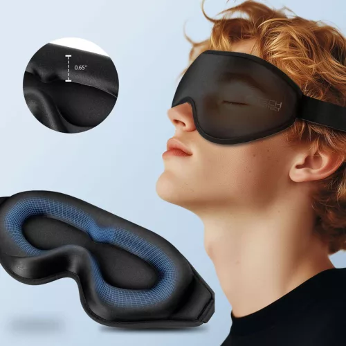 Tech-Protect EyeShade alvómaszk / szemfedő memóriahabbal, állítható pánttal, fekete