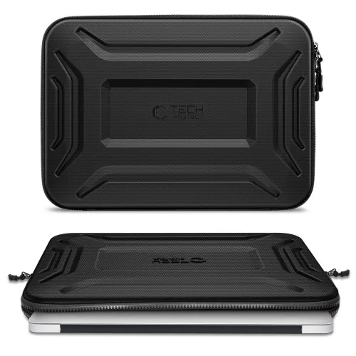 Tech-Protect Kevlar Pro strapabíró laptop táska / tartó, megerősített peremmel, 13-14col, fekete