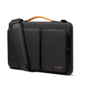   Tech-Protect Defender strapabíró laptop táska / tartó, megerősített peremmel, 13-14col, fekete-narancs