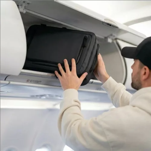Tech-Protect Defender S50 utazó táska, Ryanair / Wizzair kompatibilis, 20L, 40x20x25cm, fekete