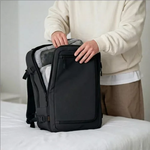 Tech-Protect Defender S50 utazó táska, Ryanair / Wizzair kompatibilis, 20L, 40x20x25cm, fekete