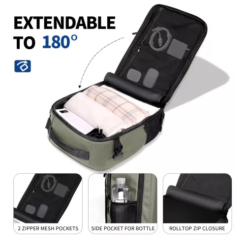 Tech-Protect Defender S50 utazó táska, Ryanair / Wizzair kompatibilis, 20L, 40x20x25cm, olívazöld