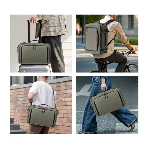 Tech-Protect Defender S50 utazó táska, Ryanair / Wizzair kompatibilis, 20L, 40x20x25cm, olívazöld
