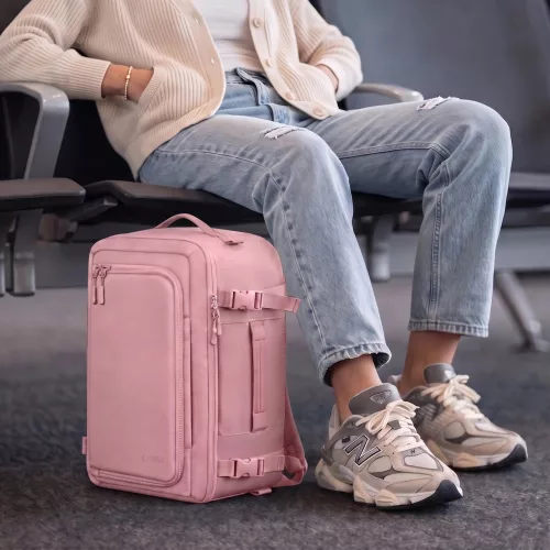 Tech-Protect Defender S50 utazó táska, Ryanair / Wizzair kompatibilis, 20L, 40x20x25cm, rózsaszín