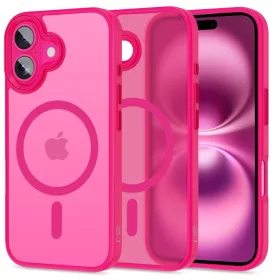   Tech-Protect Magmat Apple iPhone 16 hátlap tok, MagSafe, Blazing Pink, rózsaszín