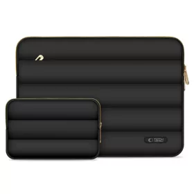   Tech-Protect Puffy univerzális laptop táska / tartó, ütéscsillapító habréteggel, plüss béléssel, 13-14col, fekete
