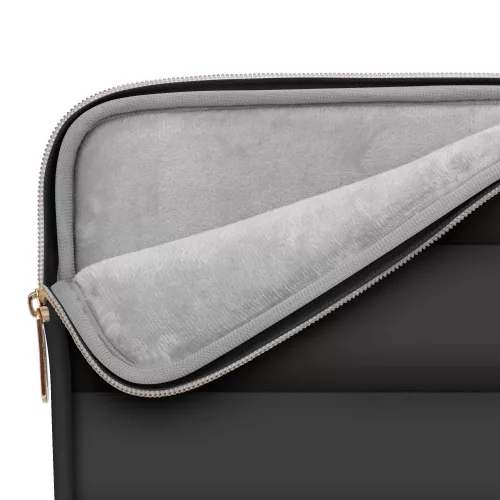 Tech-Protect Puffy univerzális laptop táska / tartó, ütéscsillapító habréteggel, plüss béléssel, 13-14col, fekete