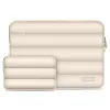 Tech-Protect Puffy univerzális laptop táska / tartó, ütéscsillapító habréteggel, plüss béléssel, 13-14col, bézs