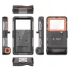 Tech-Protect IPX8 univerzális vízálló telefon tok, 4,7-6,7col telefonokhoz, fekete-narancs