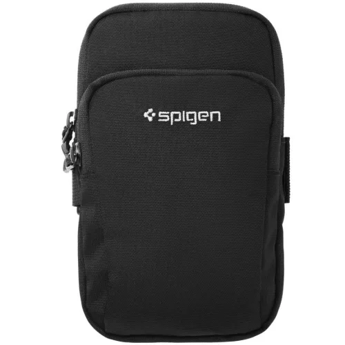 Spigen Dynamic Shield A702 karra rögzíthető telefon tartó, táska, karpánt 6,9" átmérőig, fekete