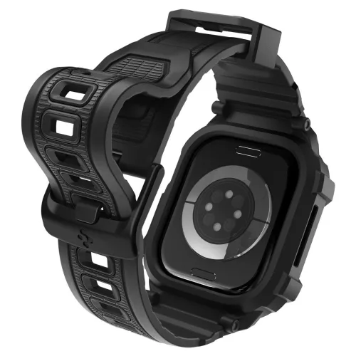 Spigen Rugged Armor Pro 2 Apple Watch 10-11 (42 mm) szíj / tok, Matte Black, fekete