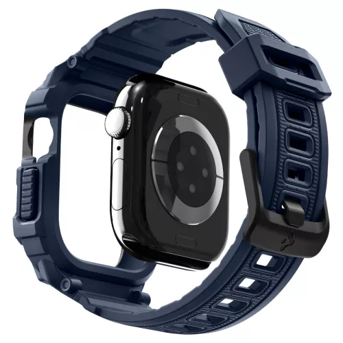 Spigen Rugged Armor Pro 2 Apple Watch 10-11 (42 mm) szíj / tok, Navy Blue, sötétkék