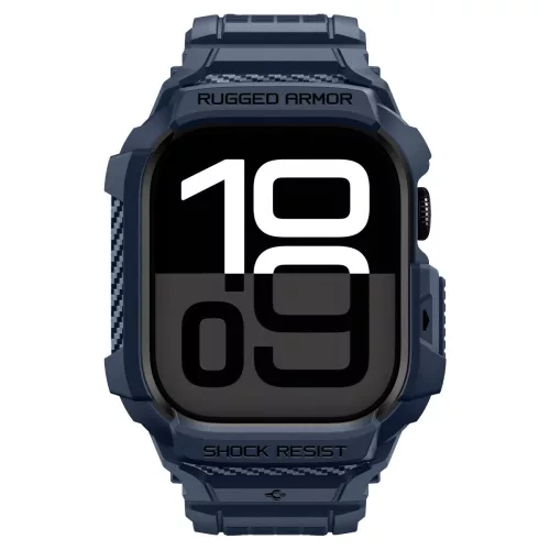 Spigen Rugged Armor Pro 2 Apple Watch 10-11 (46 mm) szíj / tok, Navy Blue, sötétkék