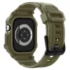 Spigen Rugged Armor Pro 2 Apple Watch 10-11 (46 mm) szíj / tok, Vintage Khaki, zöld