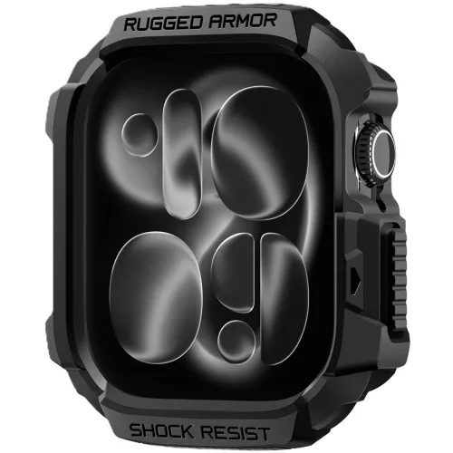 Spigen Rugged Armor 2 Apple Watch 10-11 (42 mm) tok, Matte Black, fekete