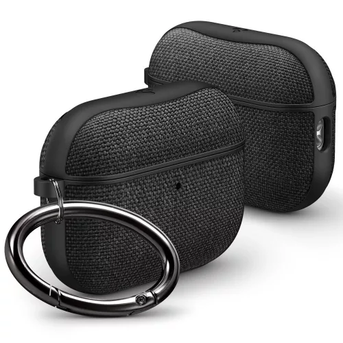 Spigen Urban Fit Apple AirPods Pro 3 tok, karabinerrel, Black, fekete