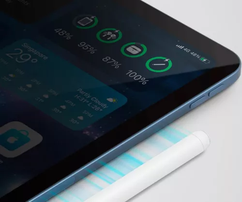 Uniq Pixo Lite 2 Apple Pencil, mágneses kapacitív ceruza, fekete