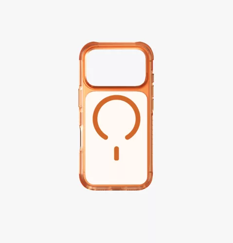 Uniq Combat Magclick Apple iPhone 17 Pro MagSafe tok, átlátszó-narancs