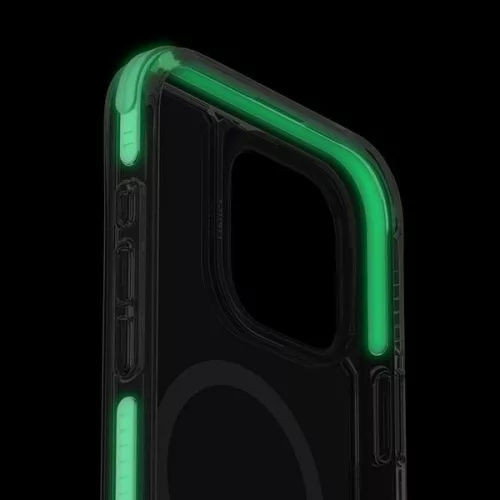 Uniq Combat Active Luminous Magclick Apple iPhone 16 Pro Max MagSafe tok, átlátszó-fehér (világítós)