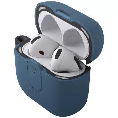 Uniq Clyde Apple AirPods 4 tok karabinerrel, kék