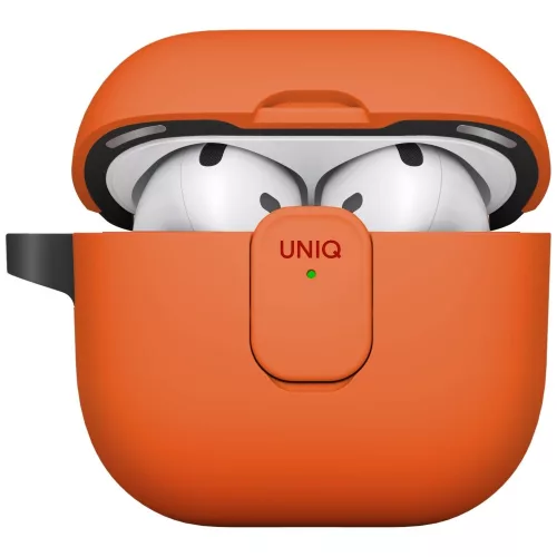 Uniq Clyde Apple AirPods 4 tok karabinerrel, narancs