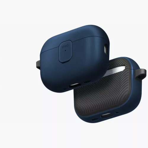 Uniq Clyde Apple AirPods Pro 3 tok karabinerrel, kék-szürke