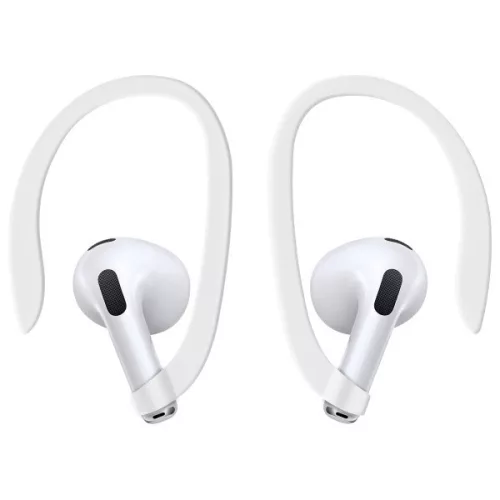 Uniq Iridescia Apple AirPods 4 tok karabinerrel, fülakasztóval, kék