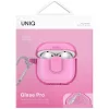 Uniq Glase Pro Apple AirPods 4 tok karabinerrel, rózsaszín