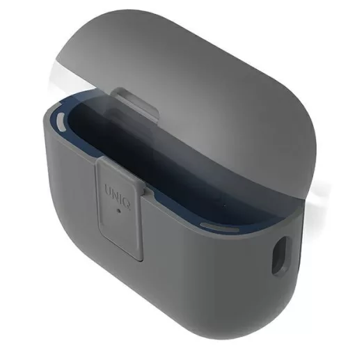 Uniq Clyde Apple AirPods Pro 2 tok karabinerrel, szürke-kék