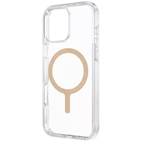 Uniq Clario Magclick Apple iPhone 16 Pro MagSafe tok, átlátszó-arany