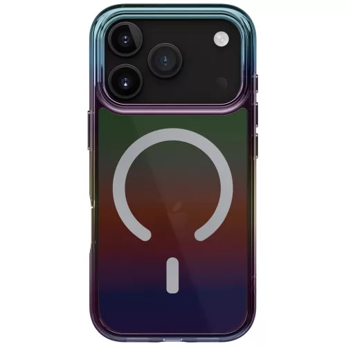 Uniq Hybrid Iridescia iPhone 17 Pro Magsafe tok, színes-sötét (holographic)