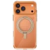 Uniq Swivix Apple iPhone 17 Pro tok 360 fokban állítható kitámasztóval, átlátszó-arany