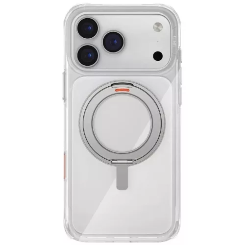 Uniq Swivix Apple iPhone 17 Pro tok 360 fokban állítható kitámasztóval, átlátszó