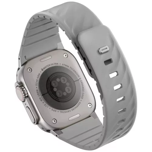 Uniq Fluo Apple Watch 40/41/42/44/45/46/49mm mágneses szíj, szürke