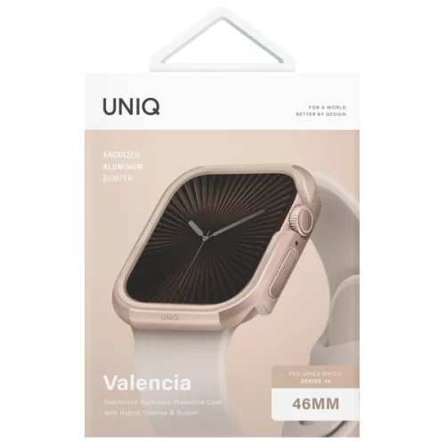 Uniq Valencia Apple Watch 11/ Watch 10 46mm műanyag tok, arany