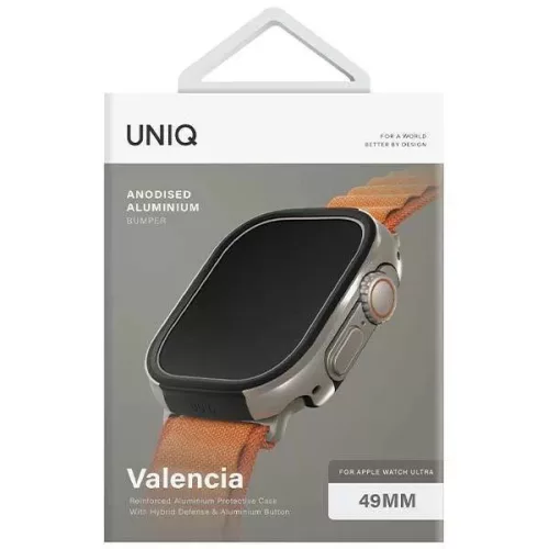 Uniq Valencia Apple Watch Ultra 4 / 3 / 2 / 1 49mm műanyag tok, ezüst