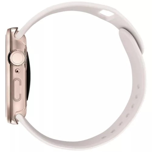 Uniq Voute Apple Watch 11 / Watch 10 46mm műanyag tok, kijelzővédő felülettel, rozéarany
