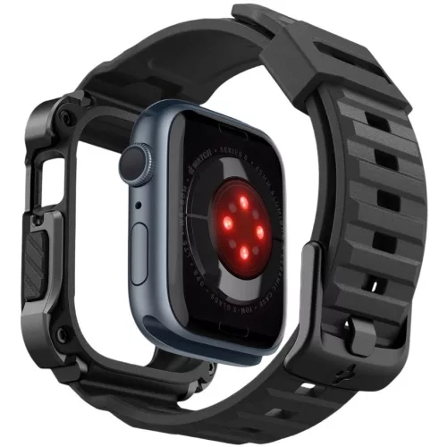 Spigen Tough Armor Pro Metal Apple Watch 7-9 (45 mm) tok / szíj, fekete