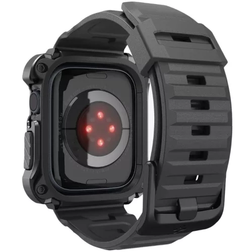 Spigen Tough Armor Pro Metal Apple Watch 7-9 (45 mm) tok / szíj, fekete